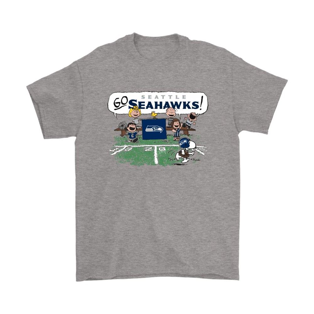 The Peanuts Cheering Go Snoopy Seattle Seahawks Shirts