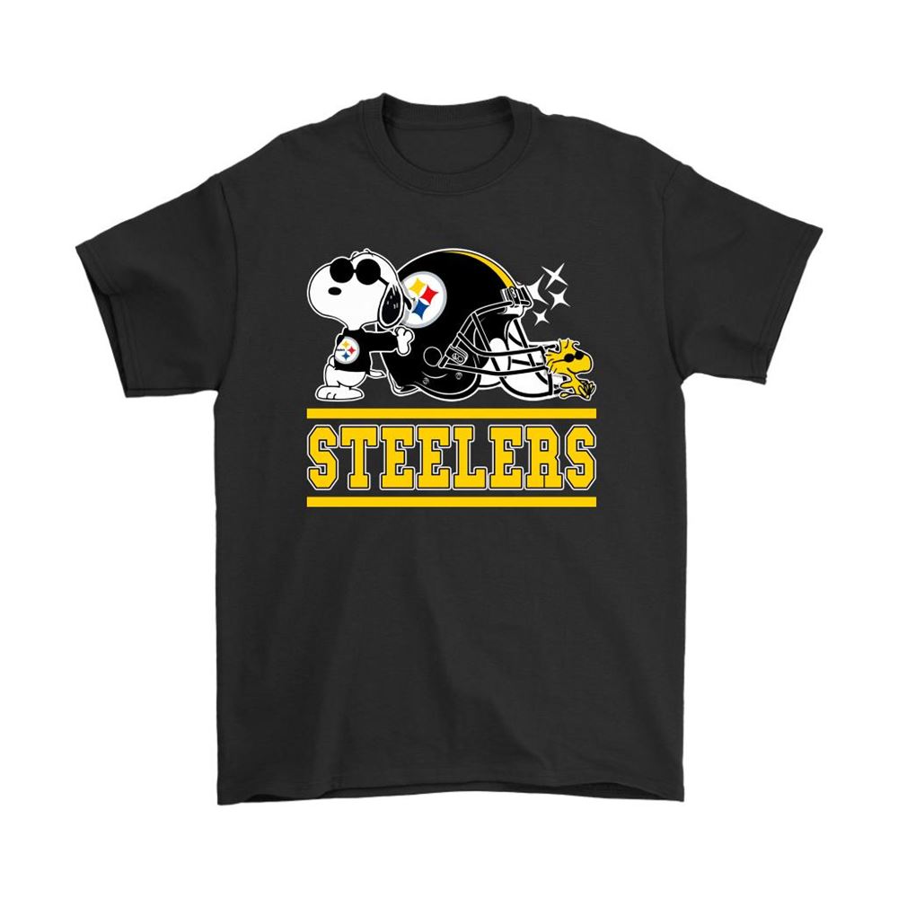 The Pittsburgh Steelers Joe Cool And Woodstock Snoopy Mashup Shirts