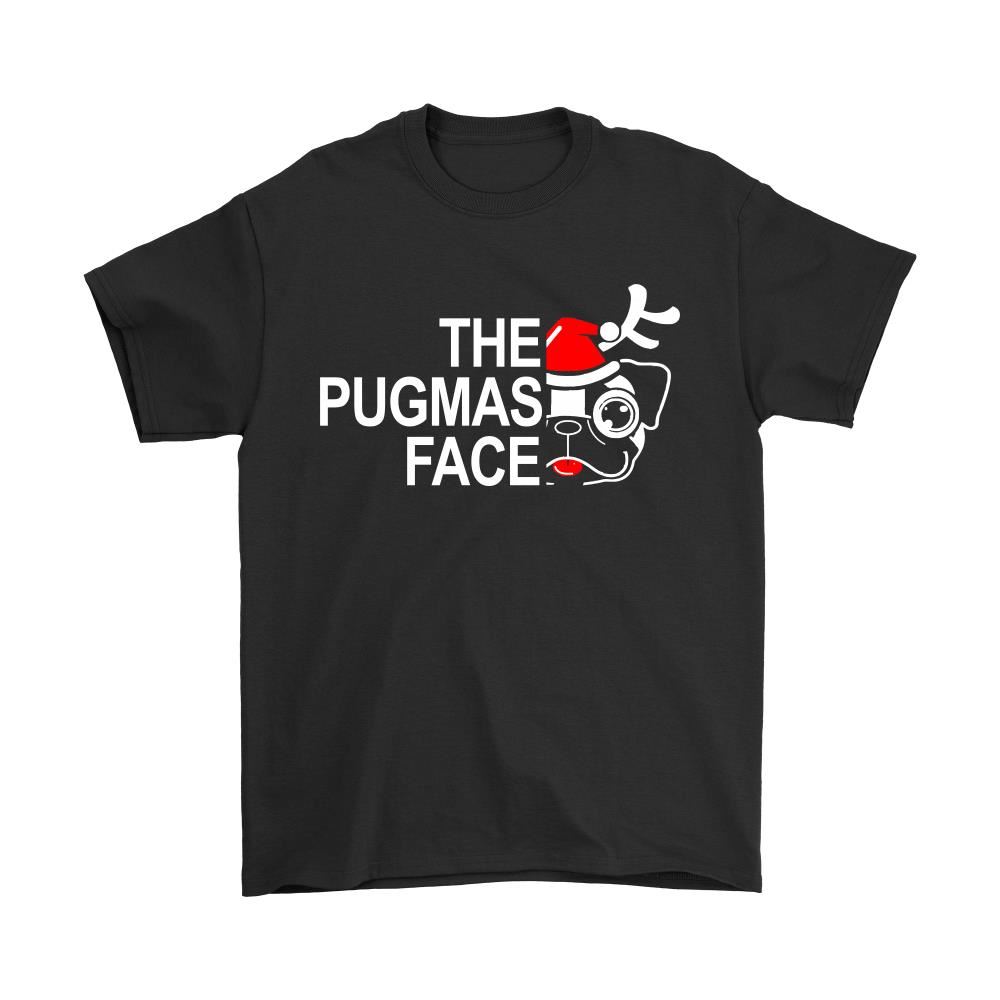 The Pugmas Face Reindeer Pug Christmas Shirts