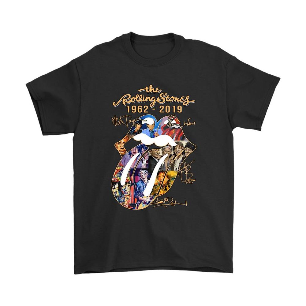 The Rolling Stone 1962 2019 Signatures Tongue And Lips Shirts