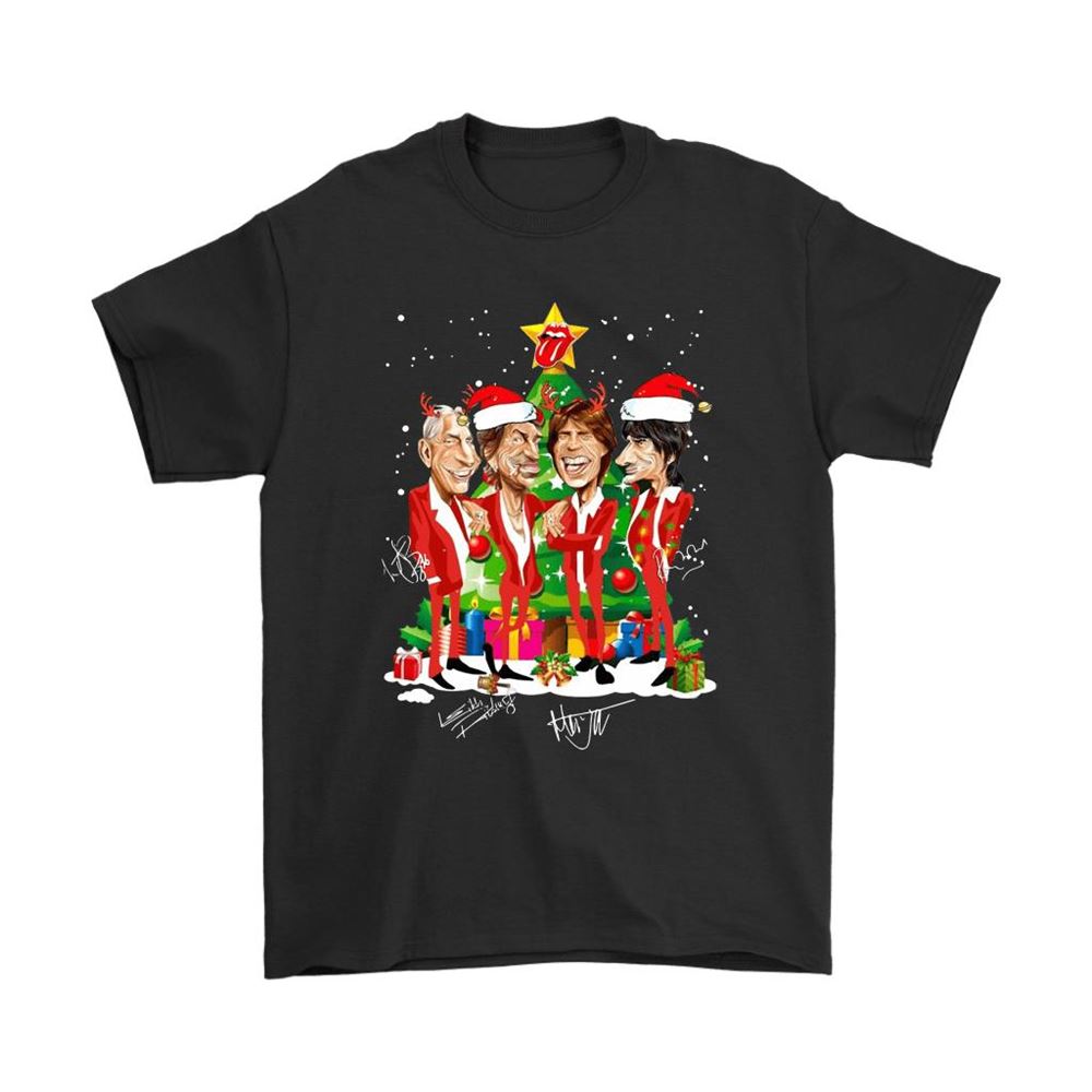 The Rolling Stone Caricature Style Signatures Christmas Shirts