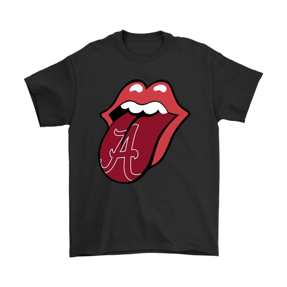 The Rolling Stones Logo X Alabama Crimson Tide Mashup Ncaa Shirts