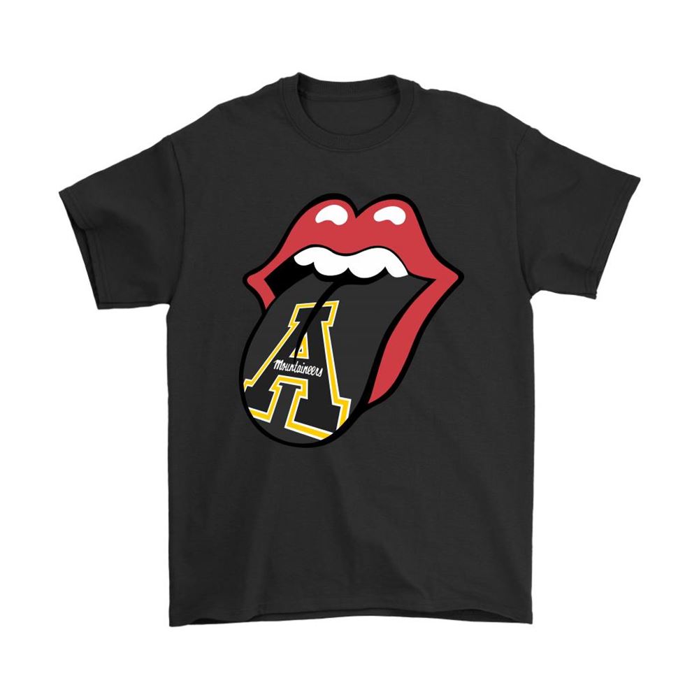 The Rolling Stones Logo X Appalachian State Mountaineers Mashup Ncaa Shirts