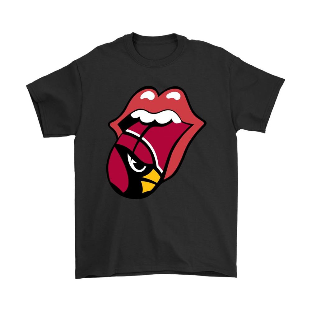 The Rolling Stones Logo X Arizona Cardinals Mashup Nfl Shirts