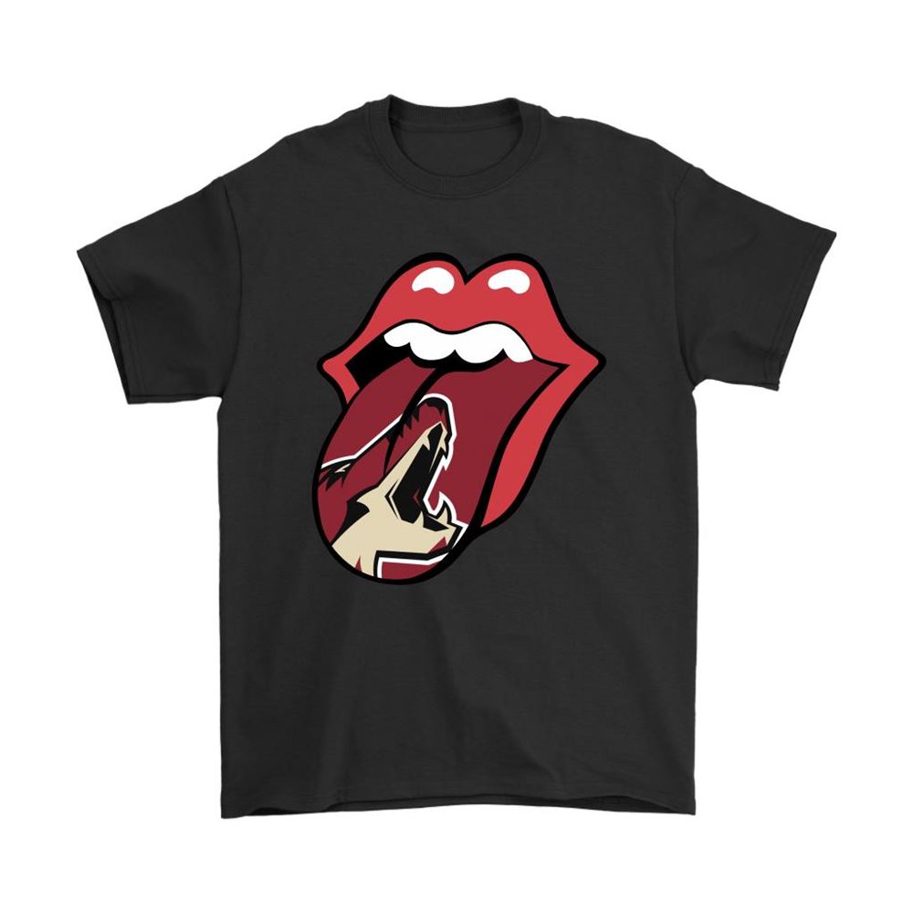 The Rolling Stones Logo X Arizona Coyotes Mashup Nhl Shirts
