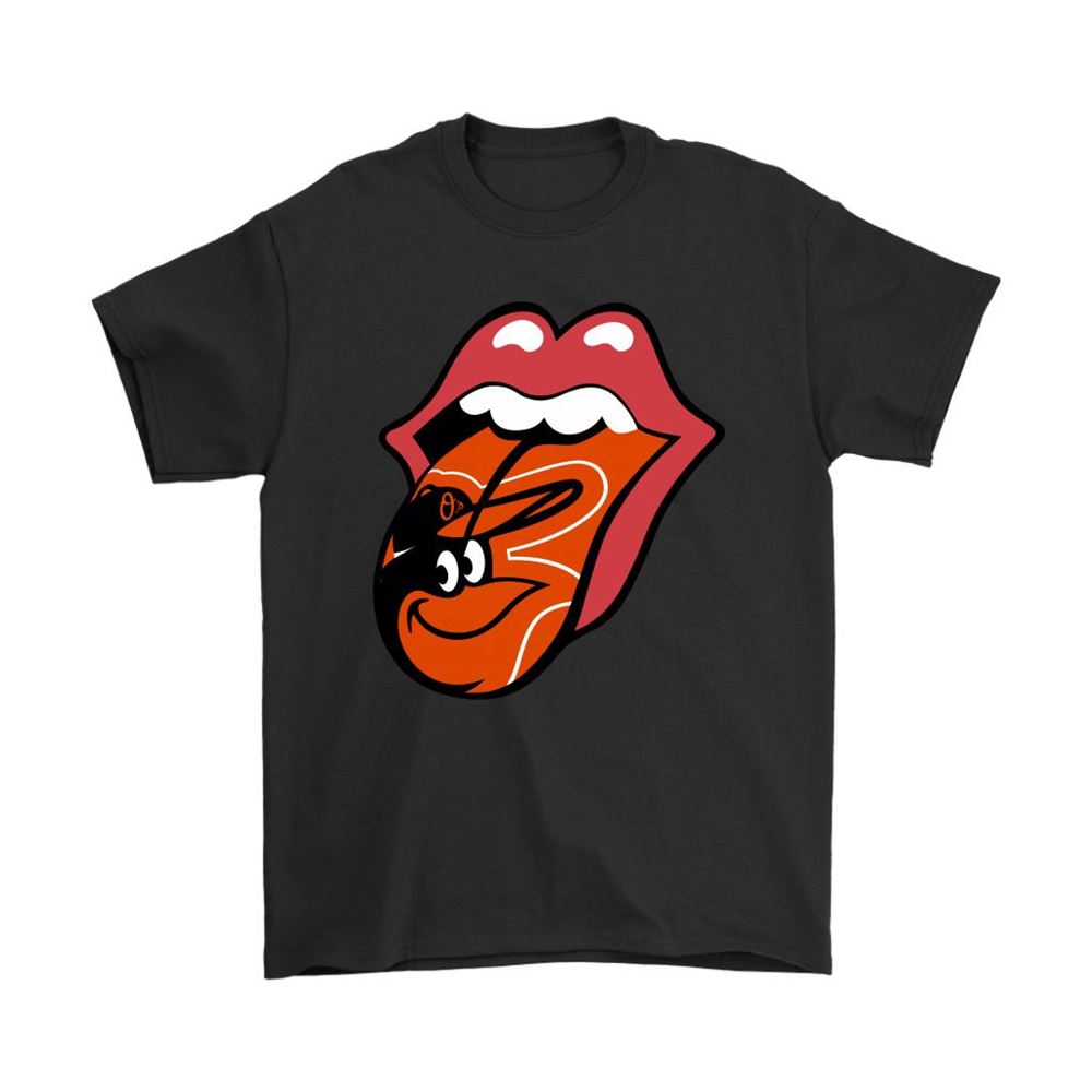 The Rolling Stones Logo X Baltimore Orioles Mashup Mlb Shirts
