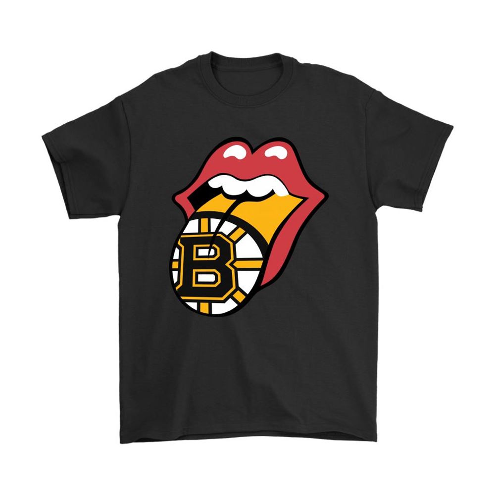 The Rolling Stones Logo X Boston Bruins Mashup Nhl Shirts