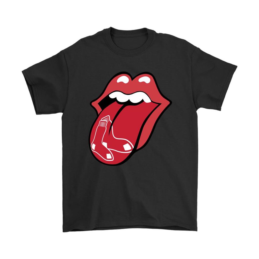 The Rolling Stones Logo X Boston Red Sox Mashup Mlb Shirts