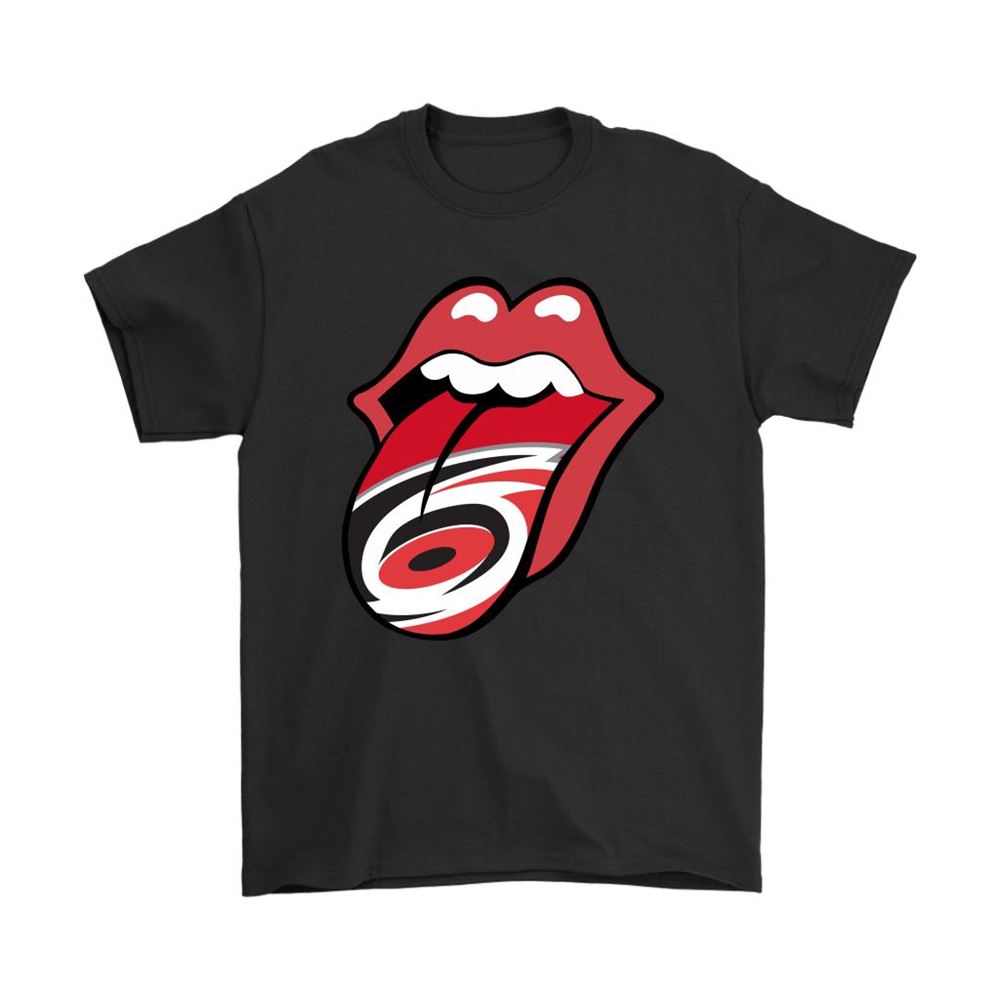 The Rolling Stones Logo X Carolina Hurricanes Mashup Nhl Shirts