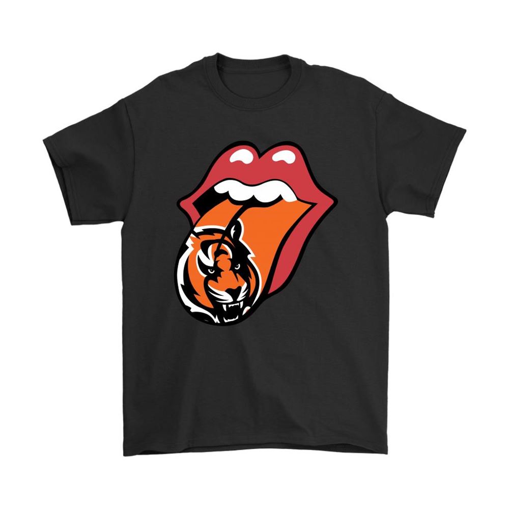 The Rolling Stones Logo X Cincinnati Bengals Mashup Nfl Shirts
