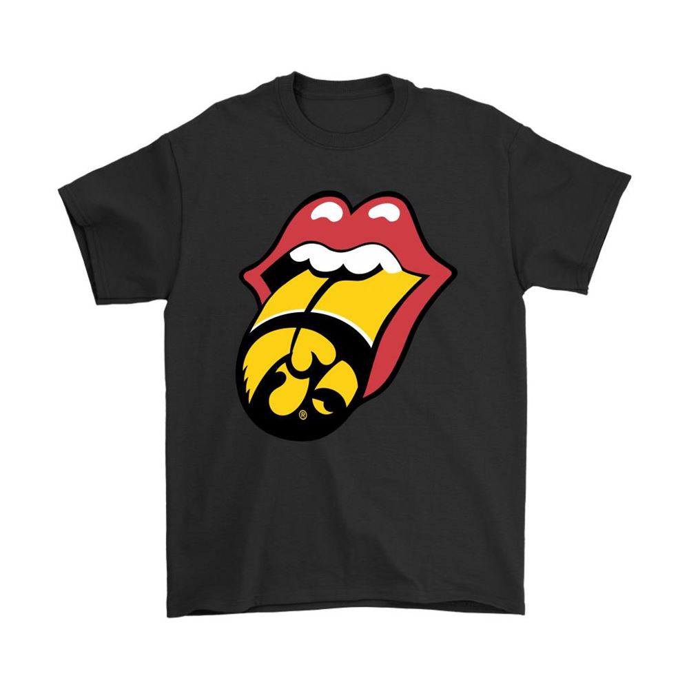 The Rolling Stones Logo X Iowa Hawkeyes Mashup Ncaa Shirts