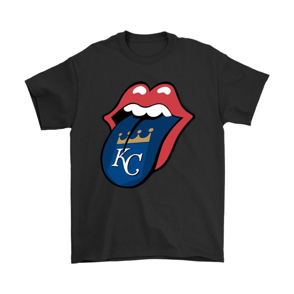 The Rolling Stones Logo X Kansas City Royals Mashup Mlb Shirts