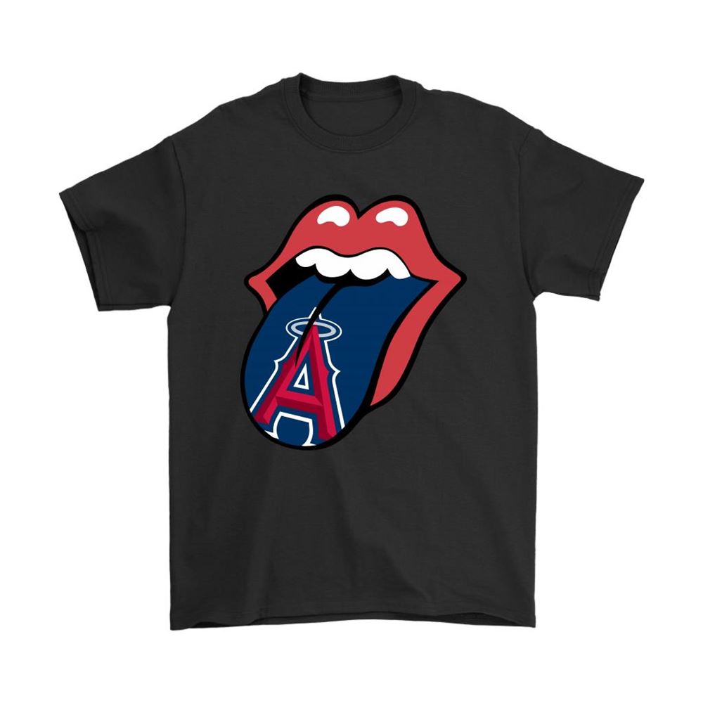 The Rolling Stones Logo X Los Angeles Angels Mashup Mlb Shirts