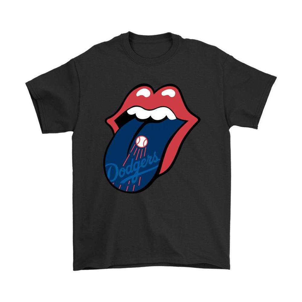 The Rolling Stones Logo X Los Angeles Dodgers Mashup Mlb Shirts