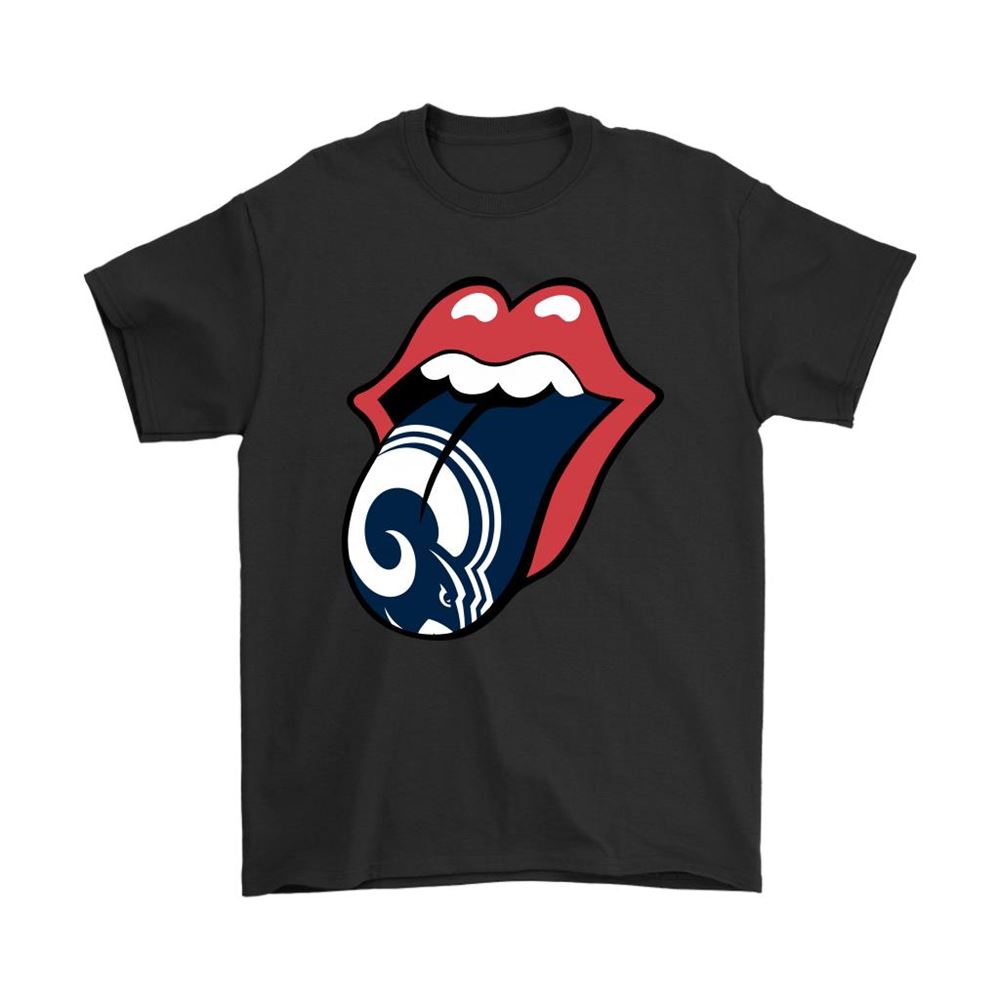 The Rolling Stones Logo X Los Angeles Rams Mashup Nfl Shirts