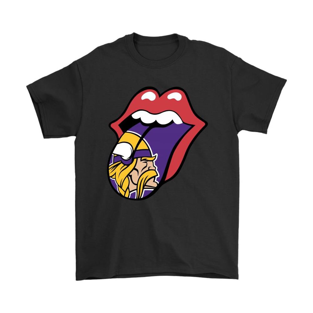 The Rolling Stones Logo X Minnesota Vikings Mashup Nfl Shirts