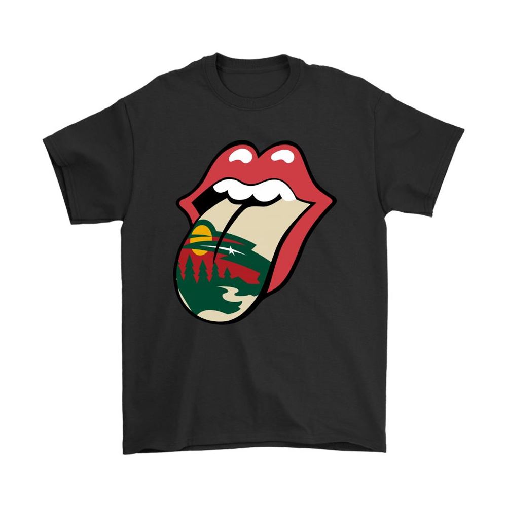 The Rolling Stones Logo X Minnesota Wild Mashup Nhl Shirts