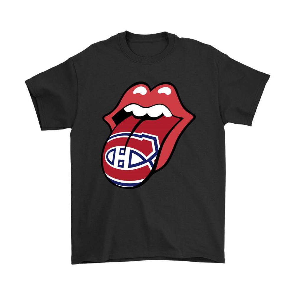 The Rolling Stones Logo X Montreal Canadiens Mashup Nhl Shirts