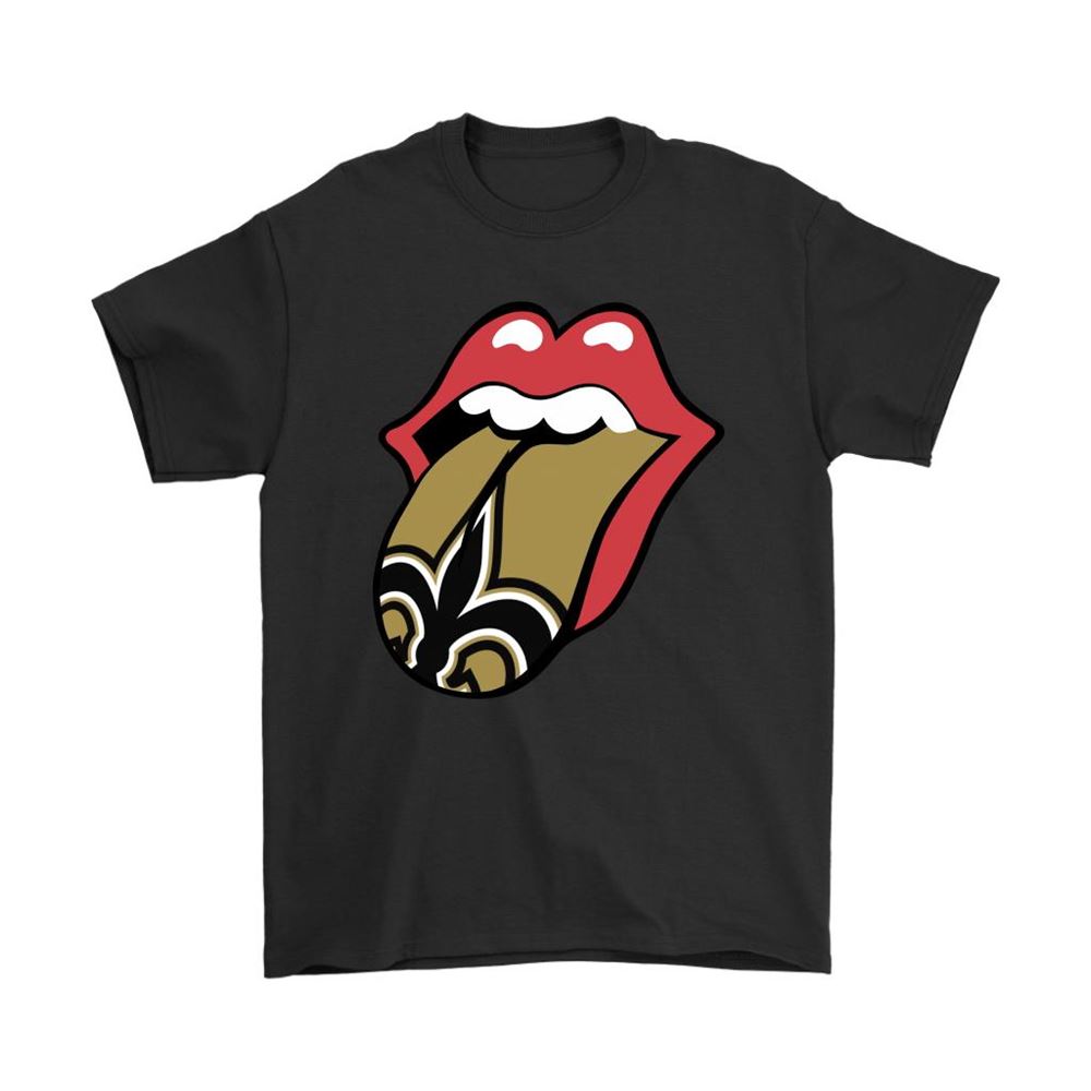 The Rolling Stones Logo X New Orleans Saints Mashup Nfl Shirts