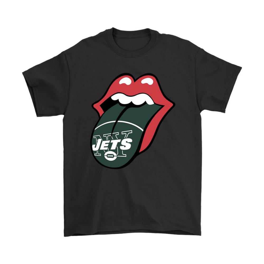The Rolling Stones Logo X New York Jets Mashup Nfl Shirts