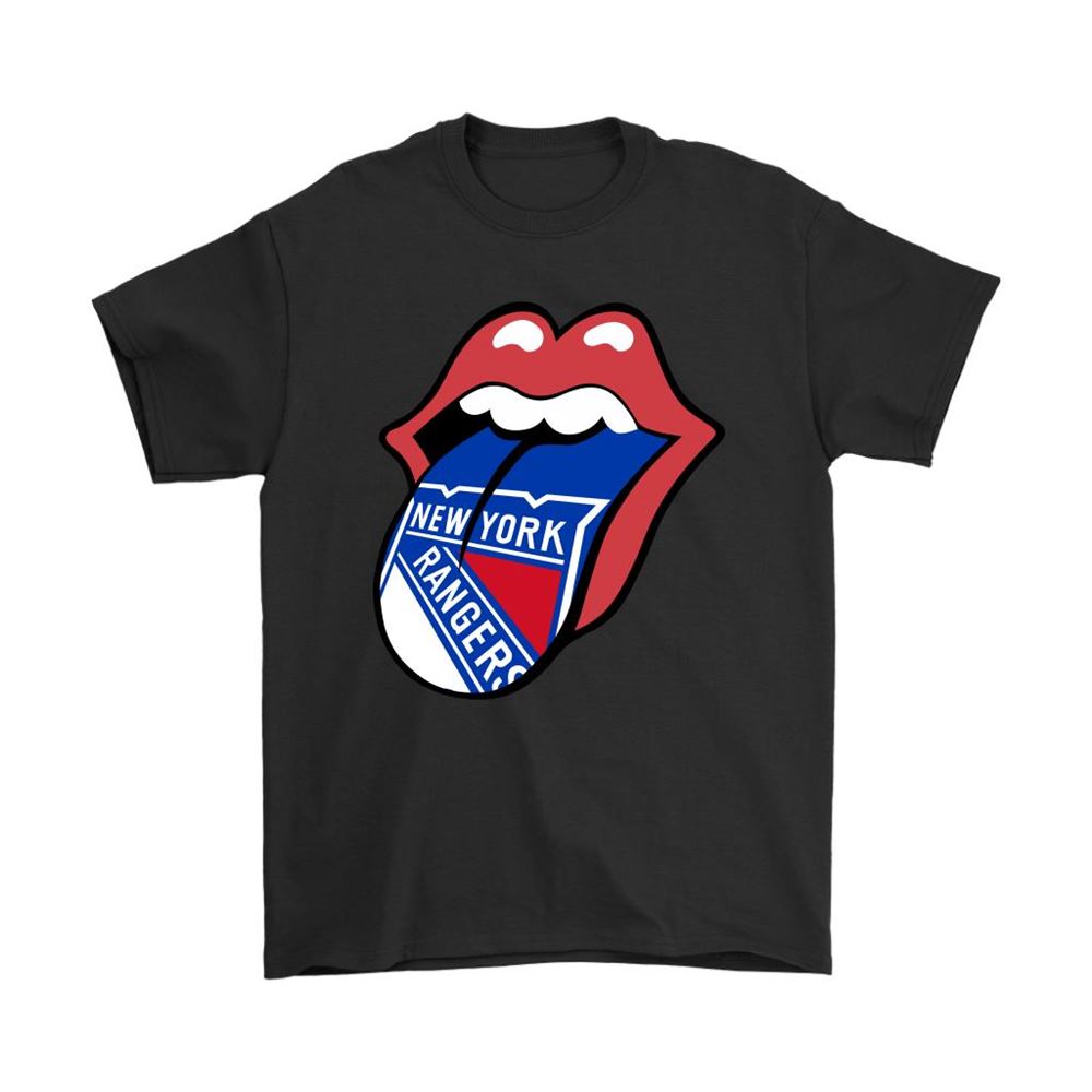 The Rolling Stones Logo X New York Rangers Mashup Nhl Shirts