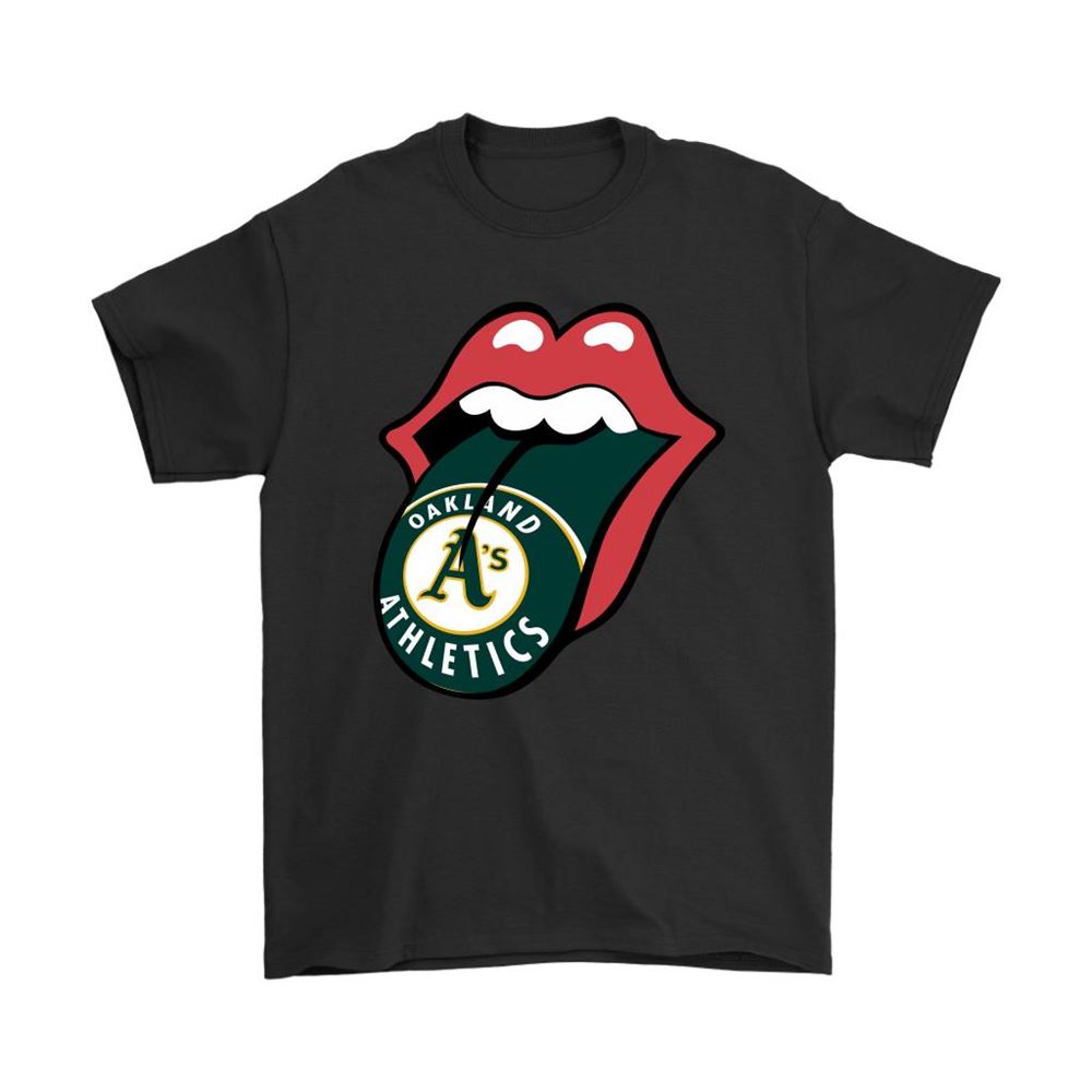 The Rolling Stones Logo X Oakland Athletics Mashup Mlb Shirts