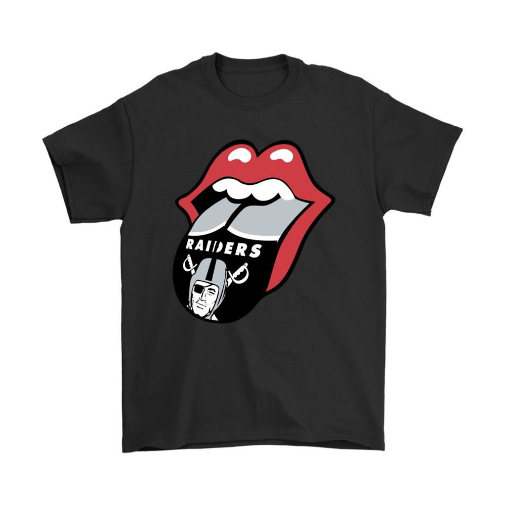 The Rolling Stones Logo X Oakland Raiders Mashup Nfl Shirts