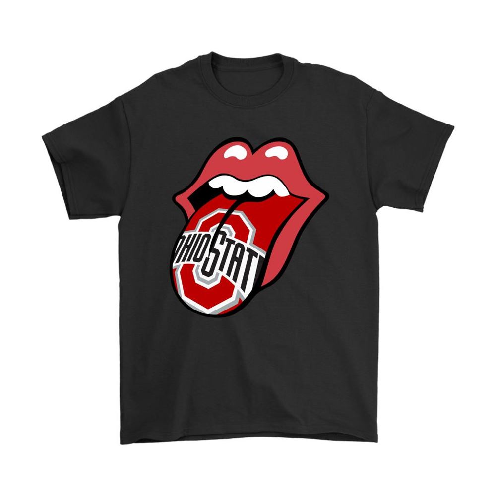 The Rolling Stones Logo X Ohio State Buckeyes Mashup Ncaa Shirts