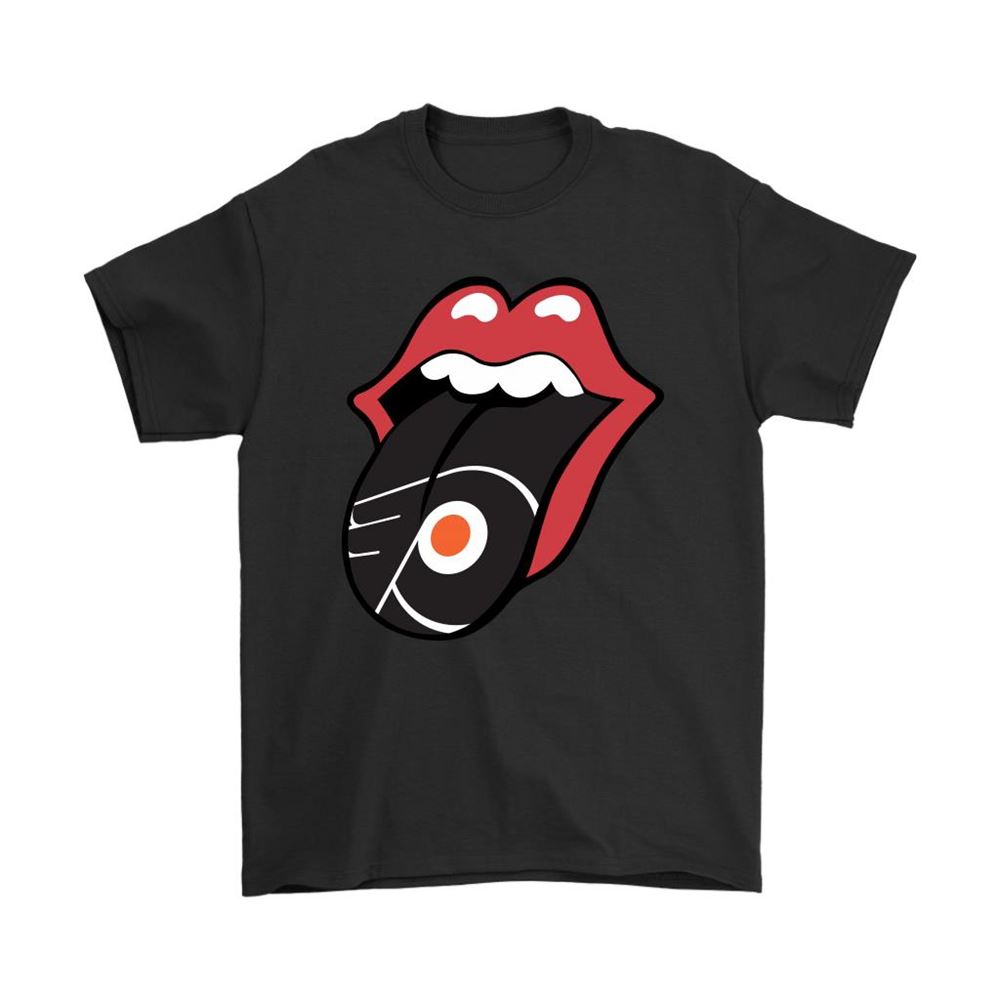 The Rolling Stones Logo X Philadelphia Flyers Mashup Nhl Shirts