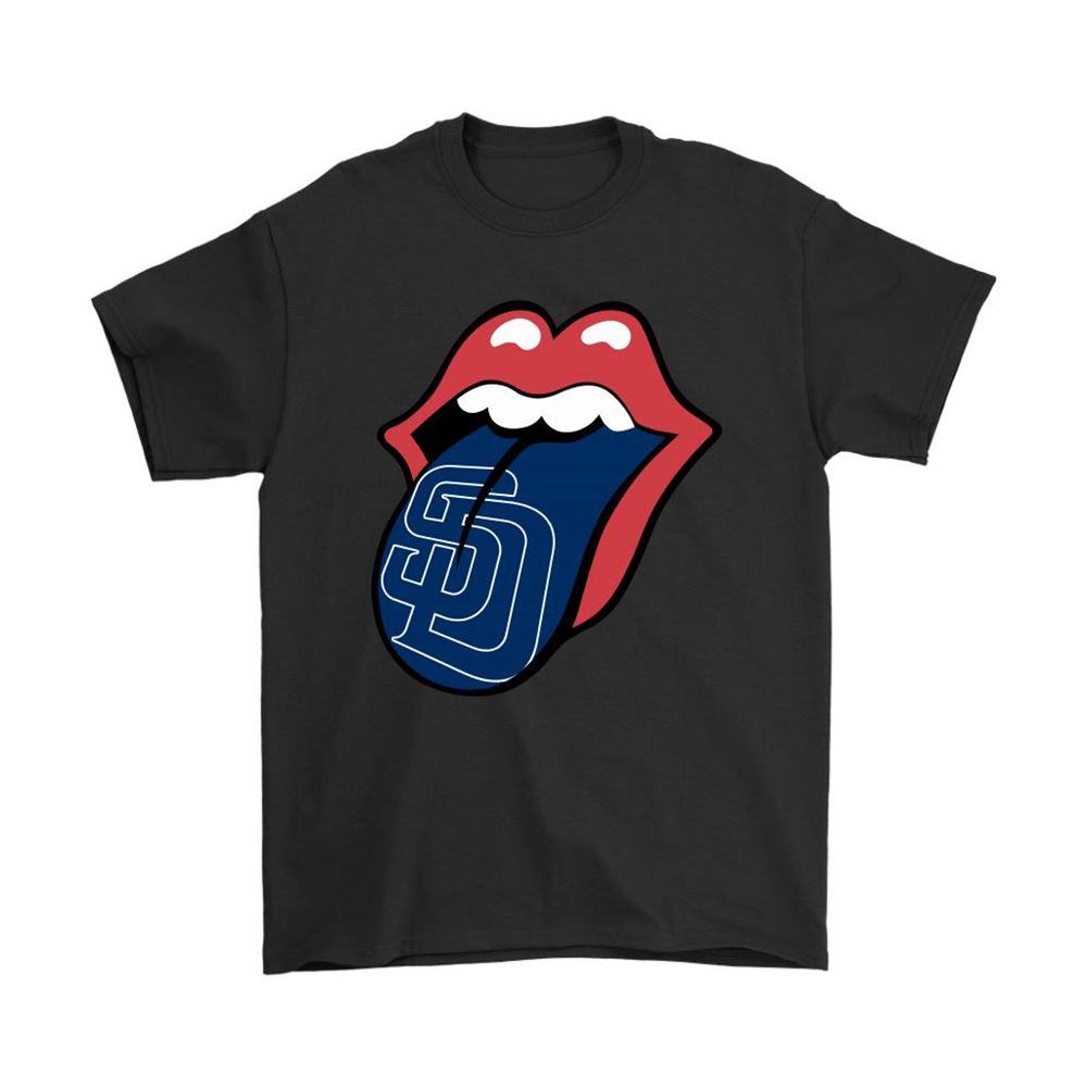 The Rolling Stones Logo X San Diego Padres Mashup Mlb Shirts