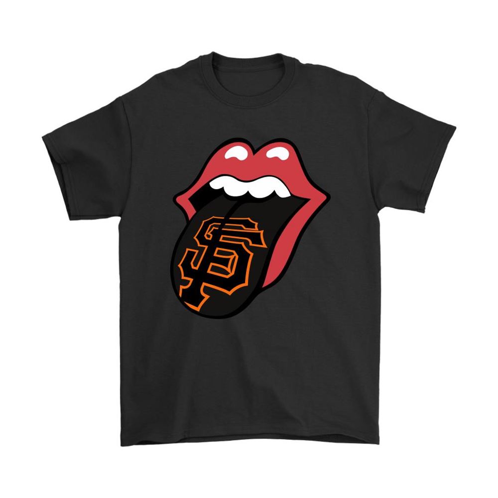 The Rolling Stones Logo X San Francisco Giants Mashup Mlb Shirts