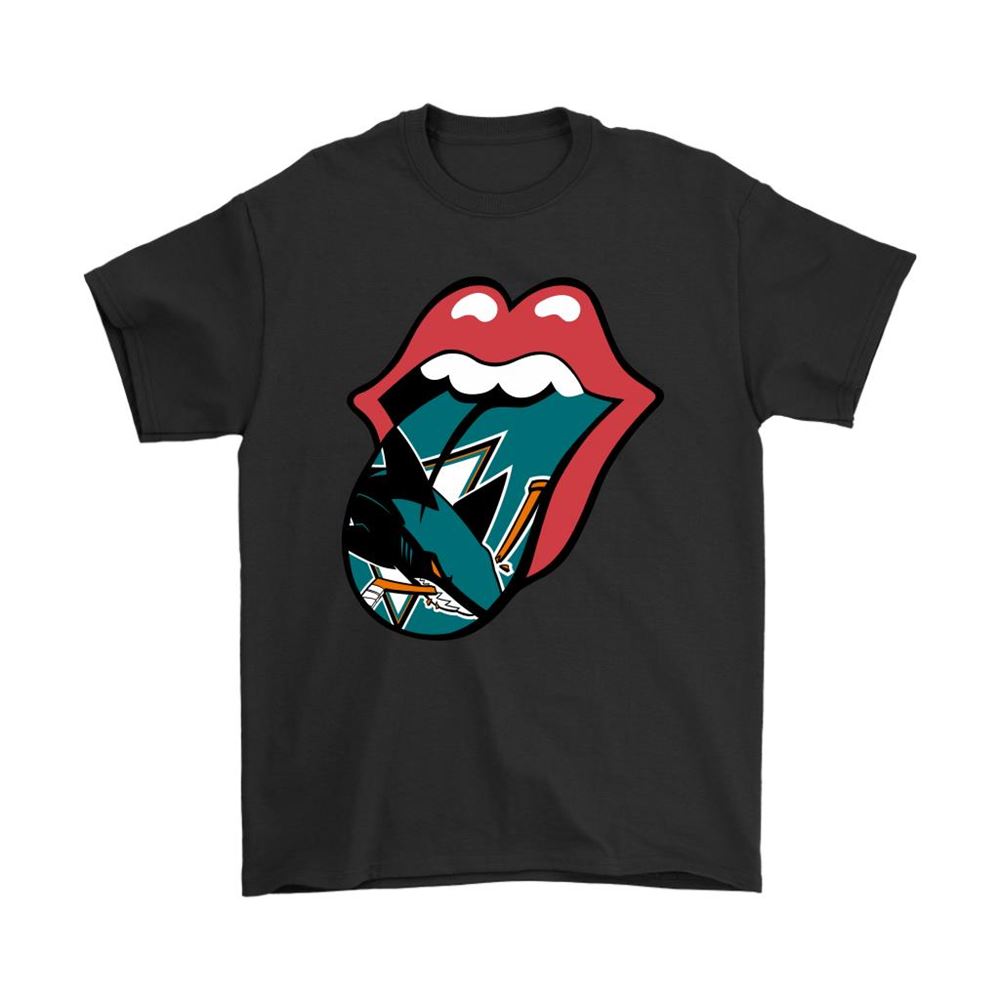 The Rolling Stones Logo X San Jose Sharks Mashup Nhl Shirts