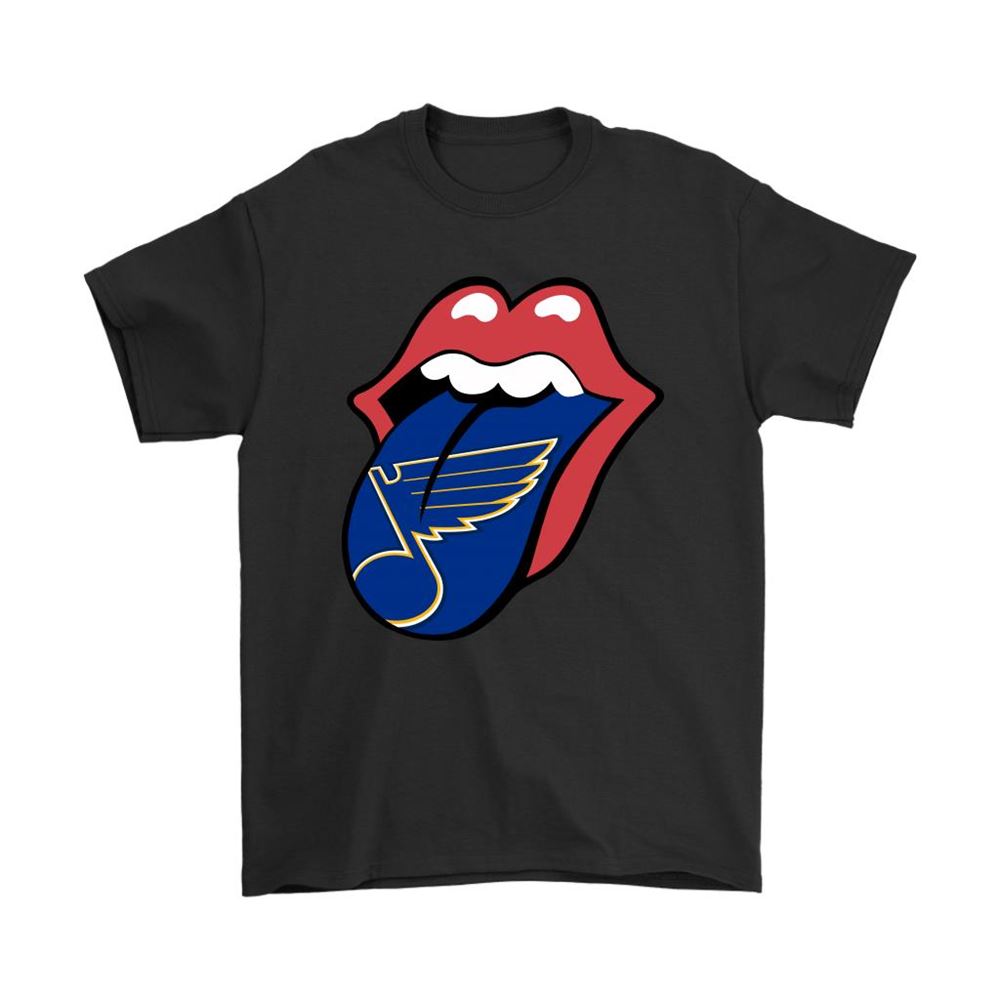 The Rolling Stones Logo X St Louis Blues Mashup Nhl Shirts
