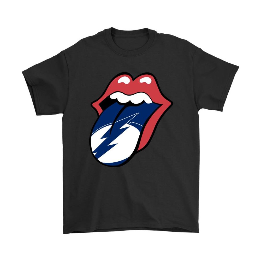 The Rolling Stones Logo X Tampa Bay Lightning Mashup Nhl Shirts