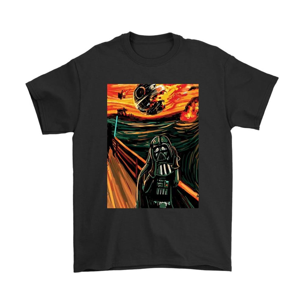 The Scream Star Wars Falling Death Star Darth Vader Shirts