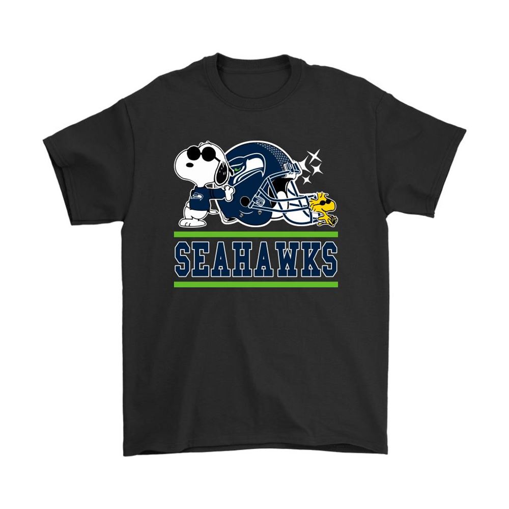 The Seattle Seahawks Joe Cool And Woodstock Snoopy Mashup Shirts