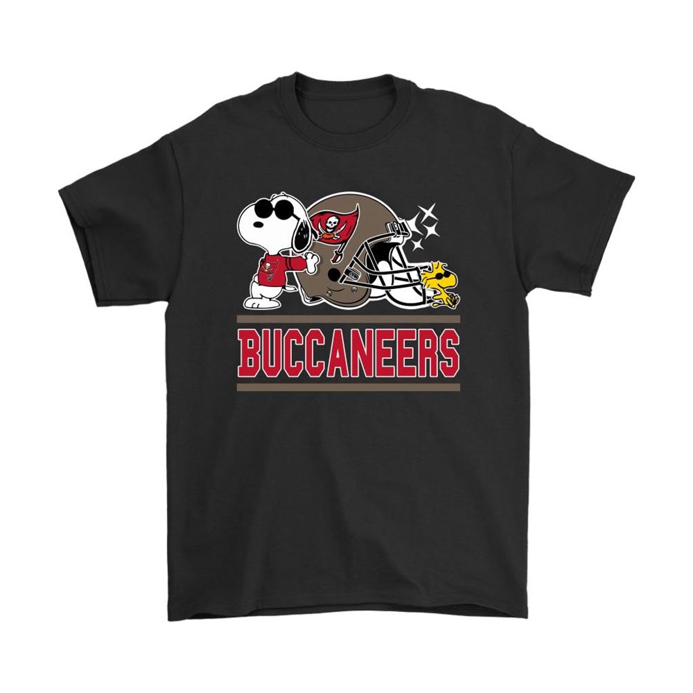 The Tampa Bay Buccaneers Joe Cool And Woodstock Snoopy Mashup Shirts