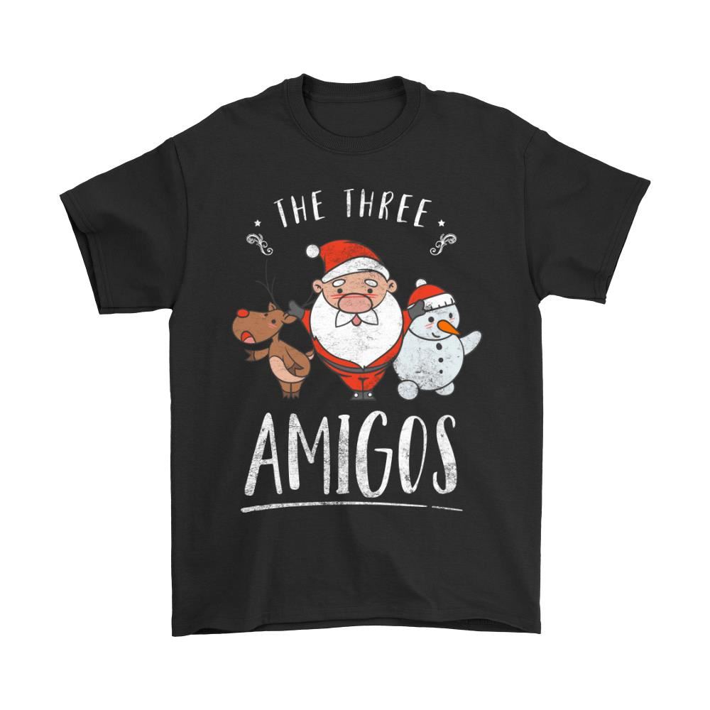 The Three Amigos Santa Claus Reindeer And Snowman Christmas Shirts