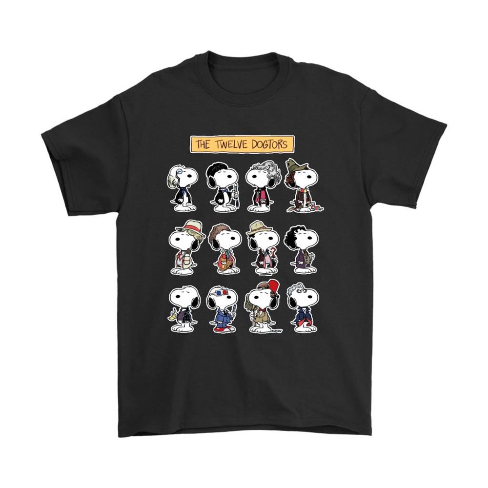 The Twelve Dogtors Doctor Who Snoopy Shirts