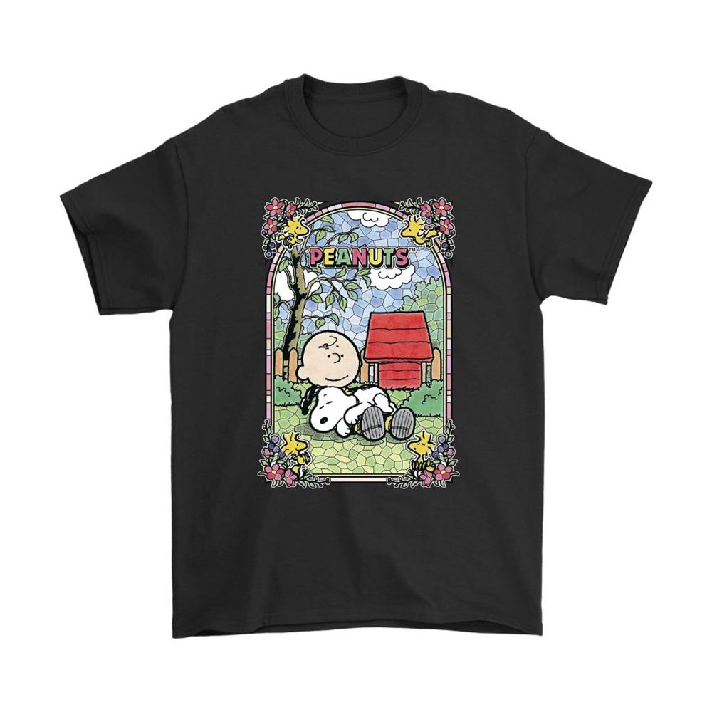 Theres No Place Like Home Church Stained Glass Style Snoopy Shirts