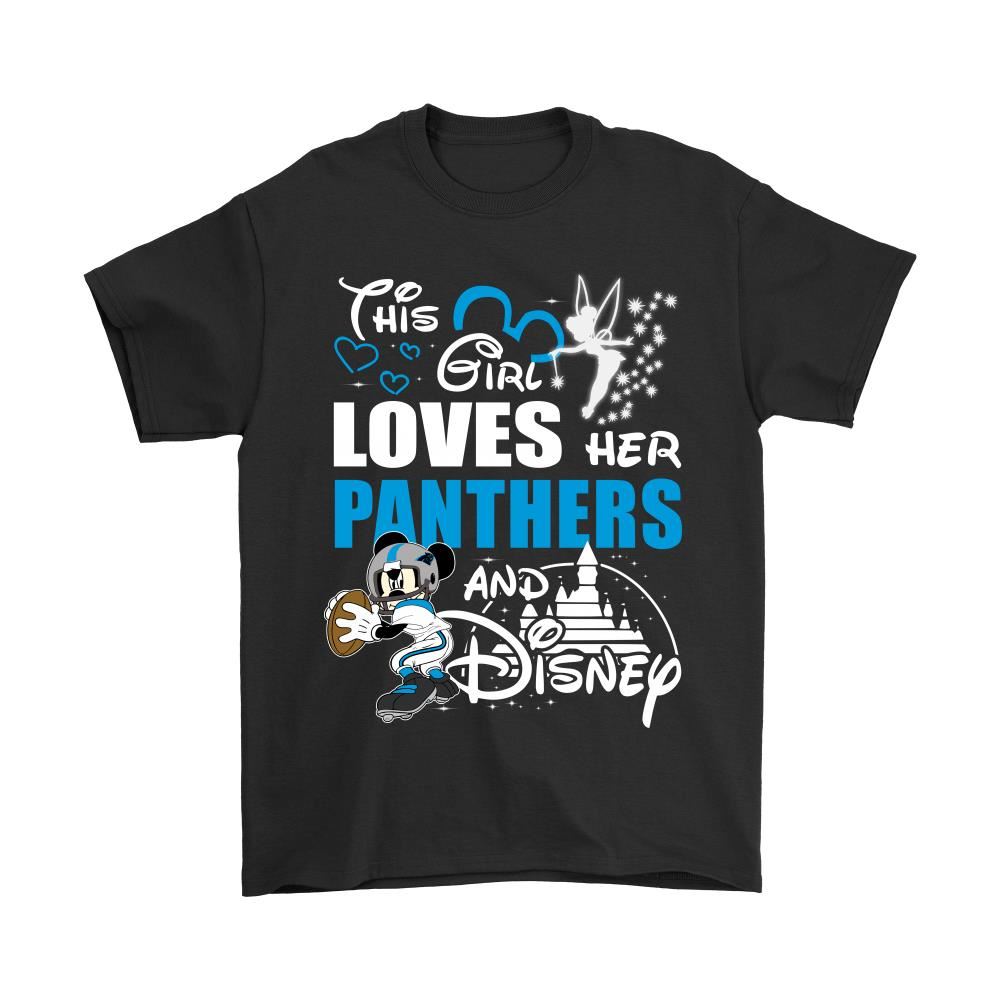 This Girl Loves Her Carolina Panthers And Mickey Disney Shirts