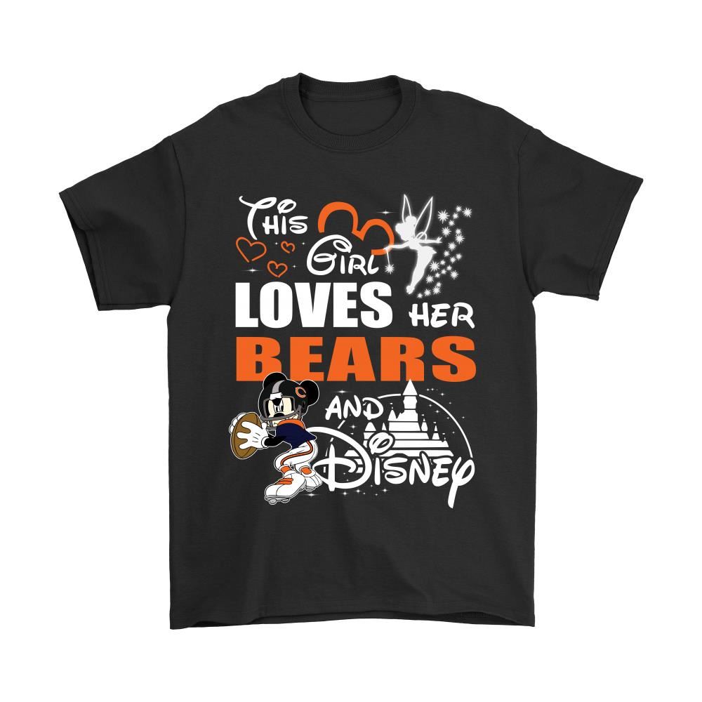 This Girl Loves Her Chicago Bears And Mickey Disney Shirts