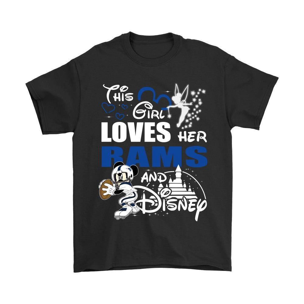 This Girl Loves Her Los Angeles Rams And Mickey Disney Shirts