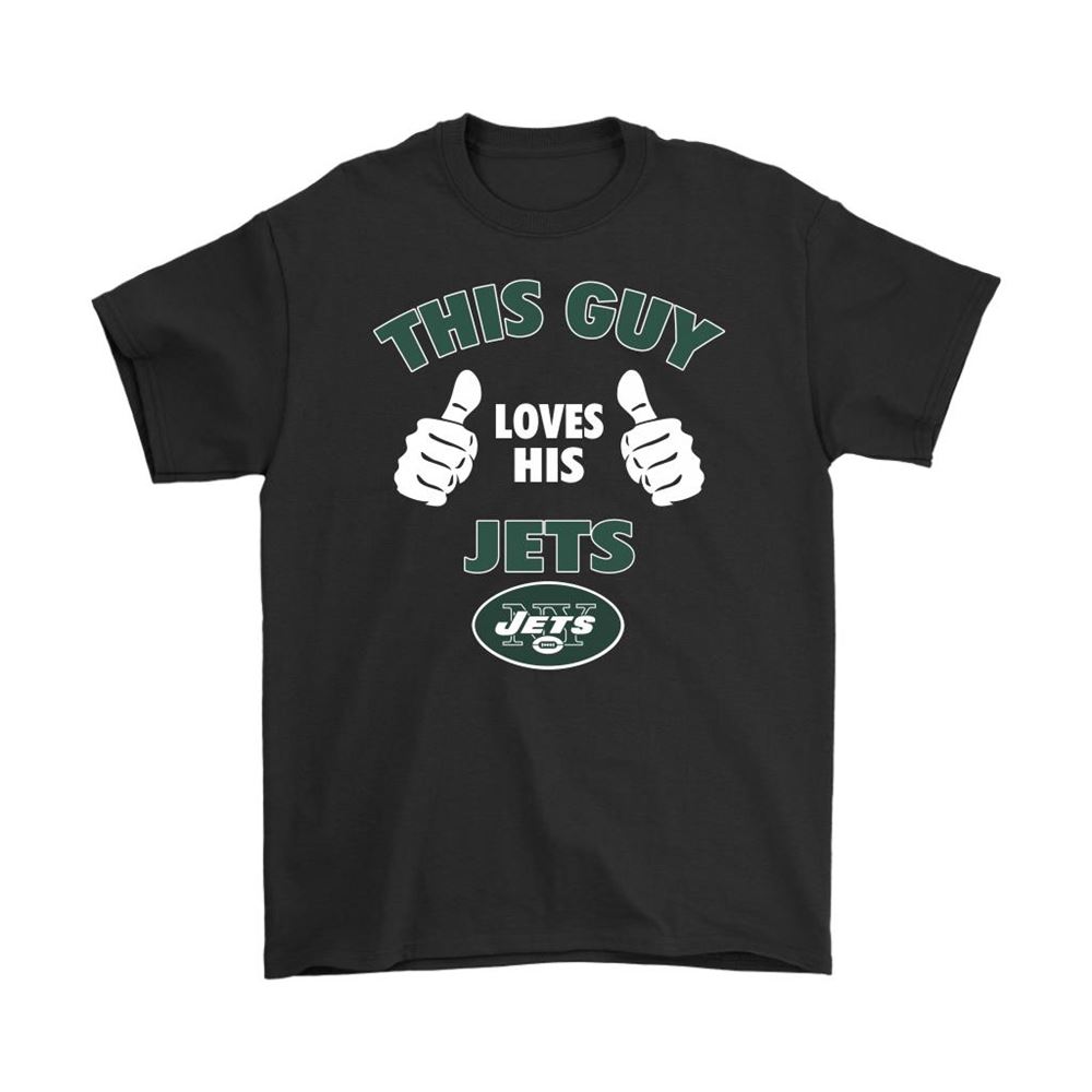 This Guy Loves His New York Jets Shirts
