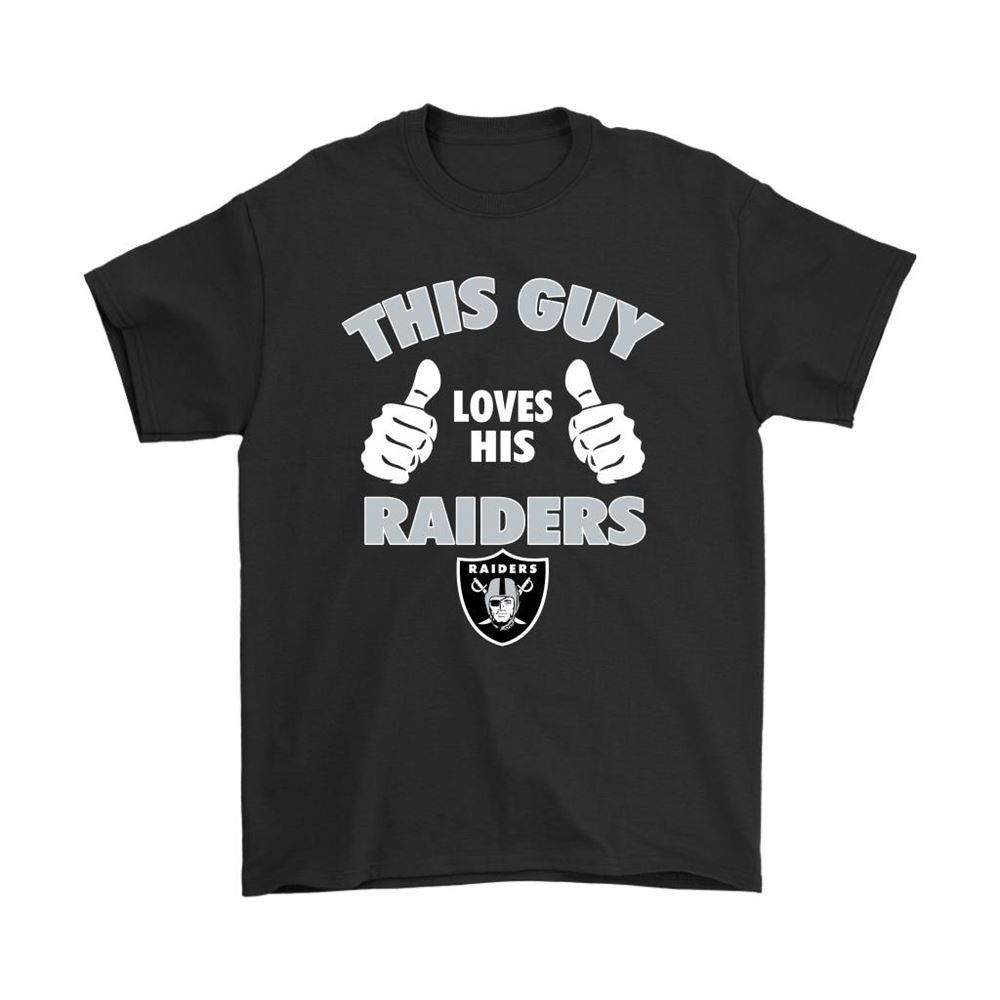 This Guy Loves His Oakland Raiders Shirts