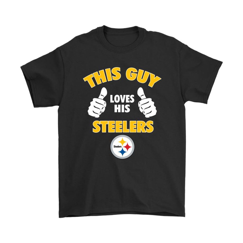 This Guy Loves His Pittsburgh Steelers Shirts