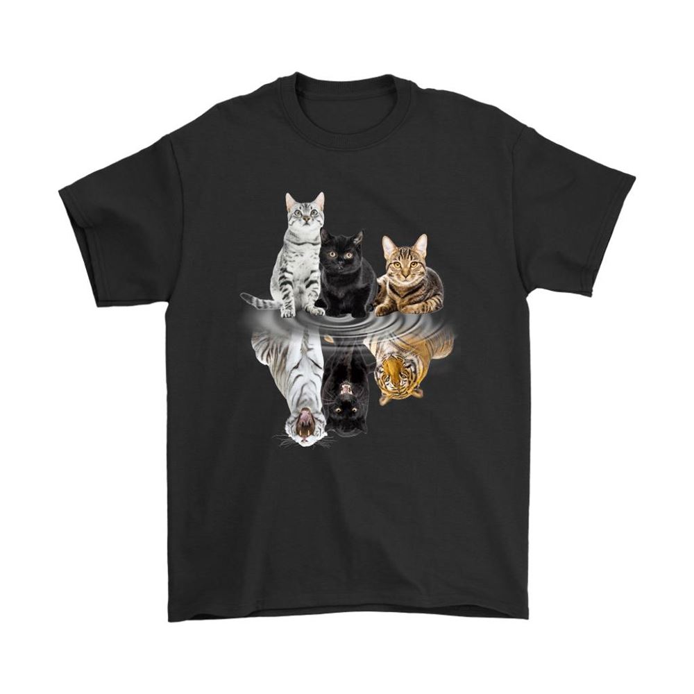 Three Cats True Self Reflection Tigers And Panther Shirts