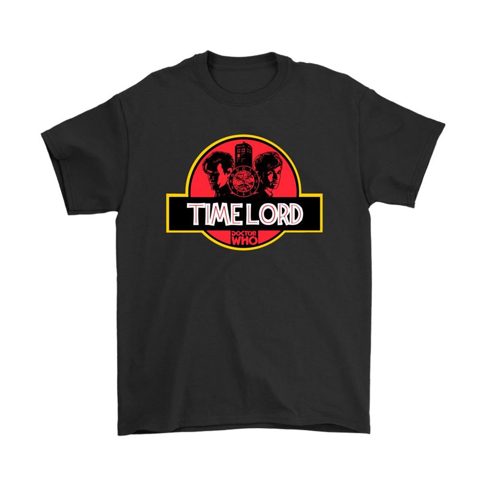 Time Lord Jurassic Park Logo Doctor Who Mashup Shirts