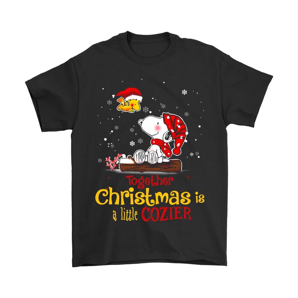 Together Christmas Is A Little Cozier Woodstock And Snoopy Shirts