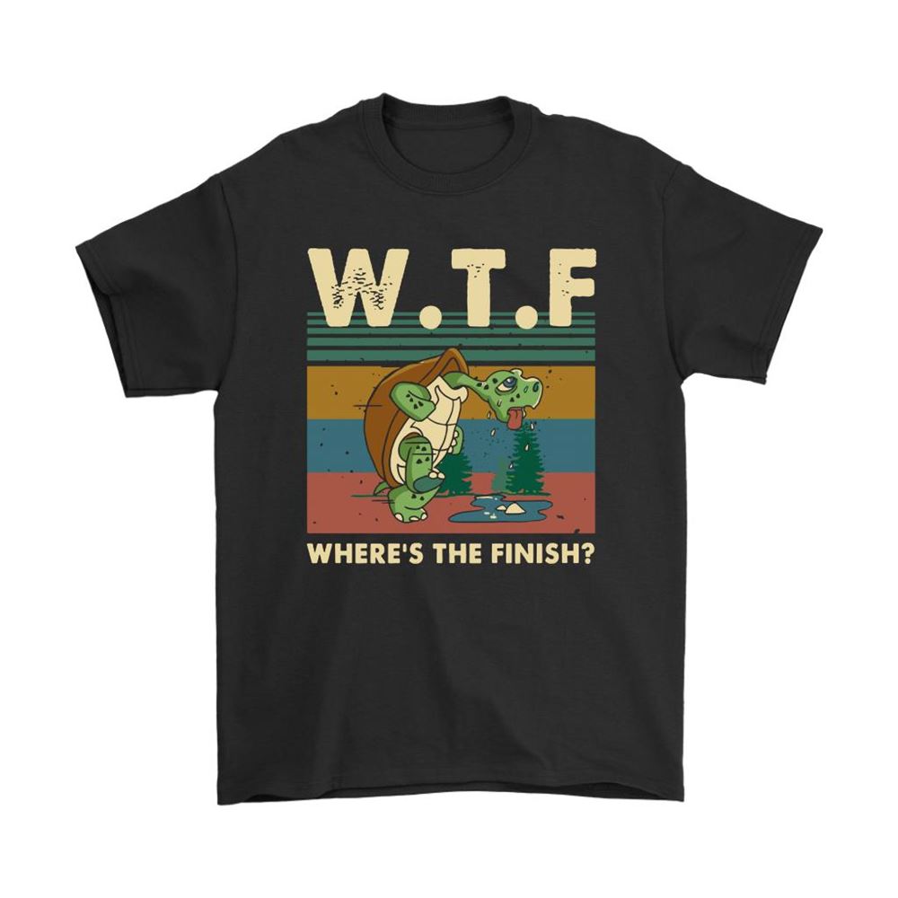 Turtle Running Wtf Wheres The Finish Vintage Shirts